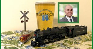 Yes, there is an official “Suds With Seidl” beer glass. Just remember Rule G if you’re on duty! — Railway Age Editor William C. Vantuono (William C. Vantuono photo)