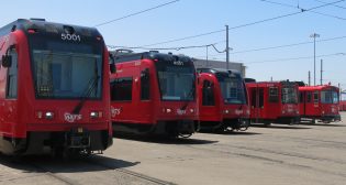 MTS Trolley, which launched in 1981, is now a 54.3-mile system with four lines (UC San Diego Blue, Orange, Sycuan Green, and SDG&E Silver) and 54 stations. All 244 LRVs ever purchased came from Siemens Mobility.