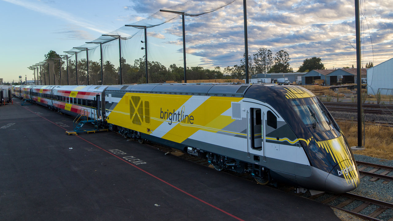 Brightline and Siemens Mobility on Sept. 28 celebrated the completion of Brightline's newest trainsets.
