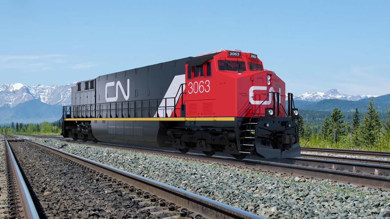 Rendering of CN's Wabtec FLXdrive unit, courtesy of Wabtec
