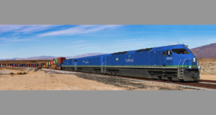 OptiFuel Systems' Total-Zero™ RNG-Electric Line Haul Locomotive and RNG-Powered Tender (Photo: Business Wire)